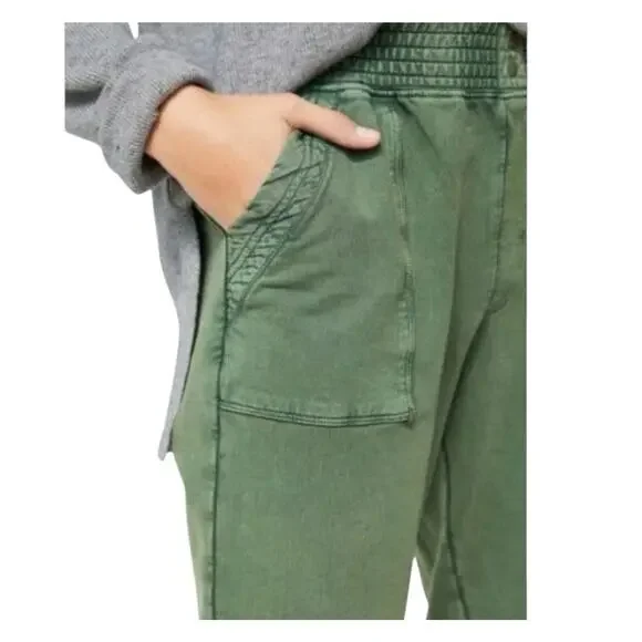 Anthro SaturdaySunday SIZE XL 40x25 Womens Theo Utility Jogger Pants Khaki Green - Picture 11 of 11